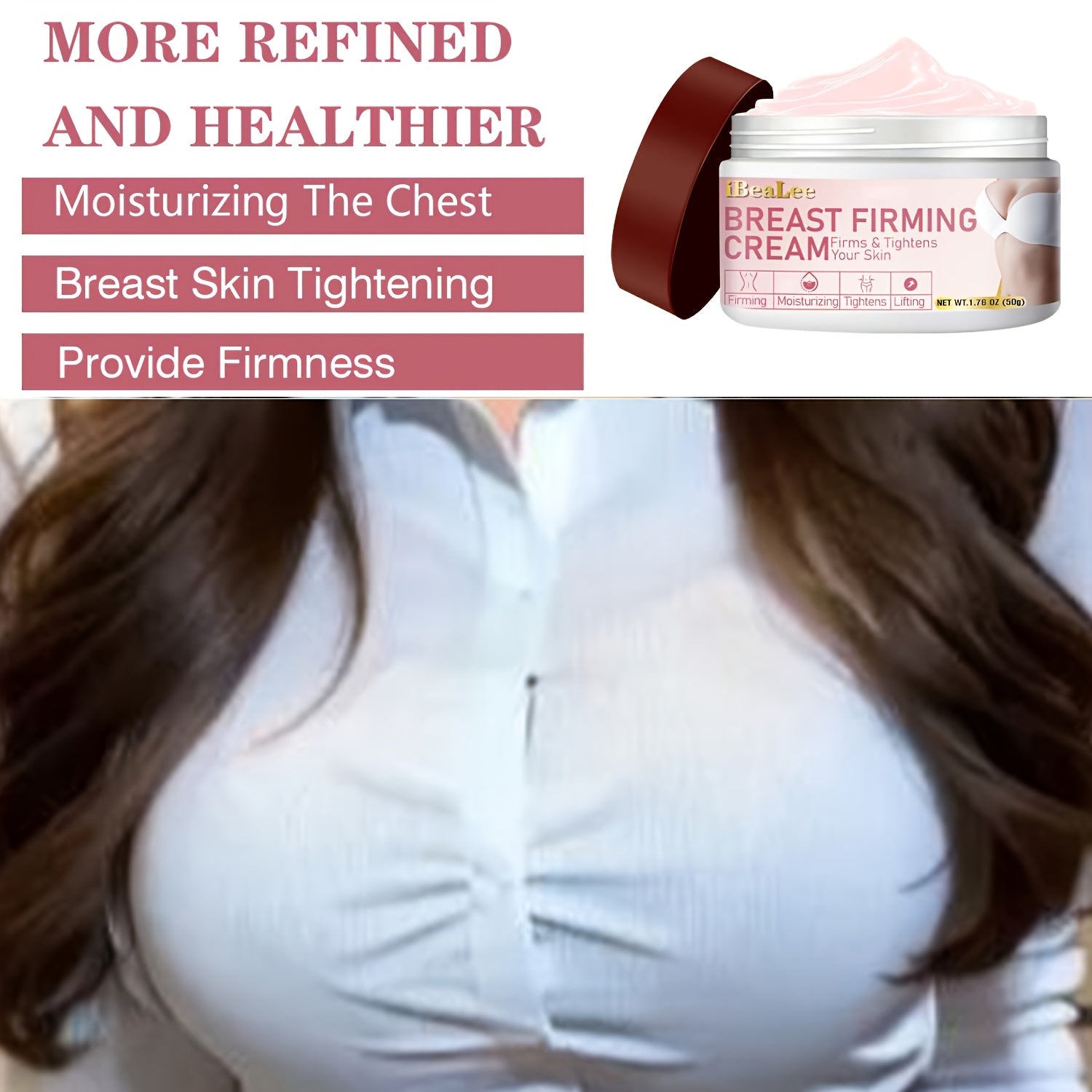 Lightweight Breast Firming Cream, Moisturizes the Chest, Increases Breast Tightness