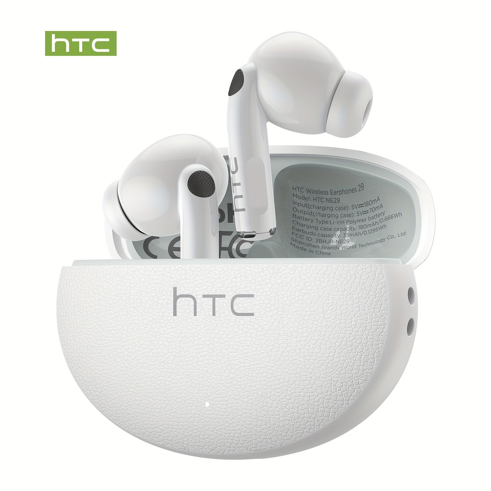 HTC NE29 TWS Wireless Translation Earbuds, Face-to-Face Multi-Language Translation, ANC Noise Cancellation