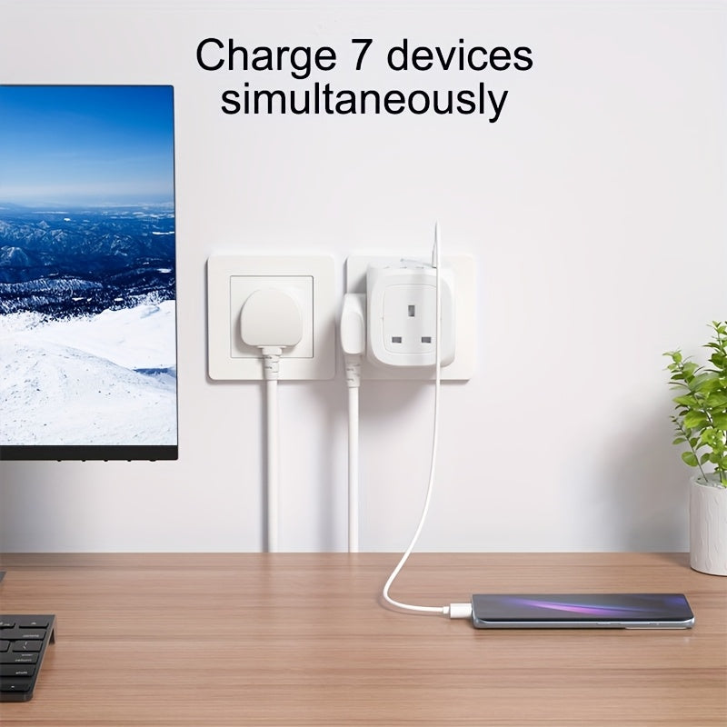 New Power Board, Cube Shape, 3-Outlet, 1 Main Switch