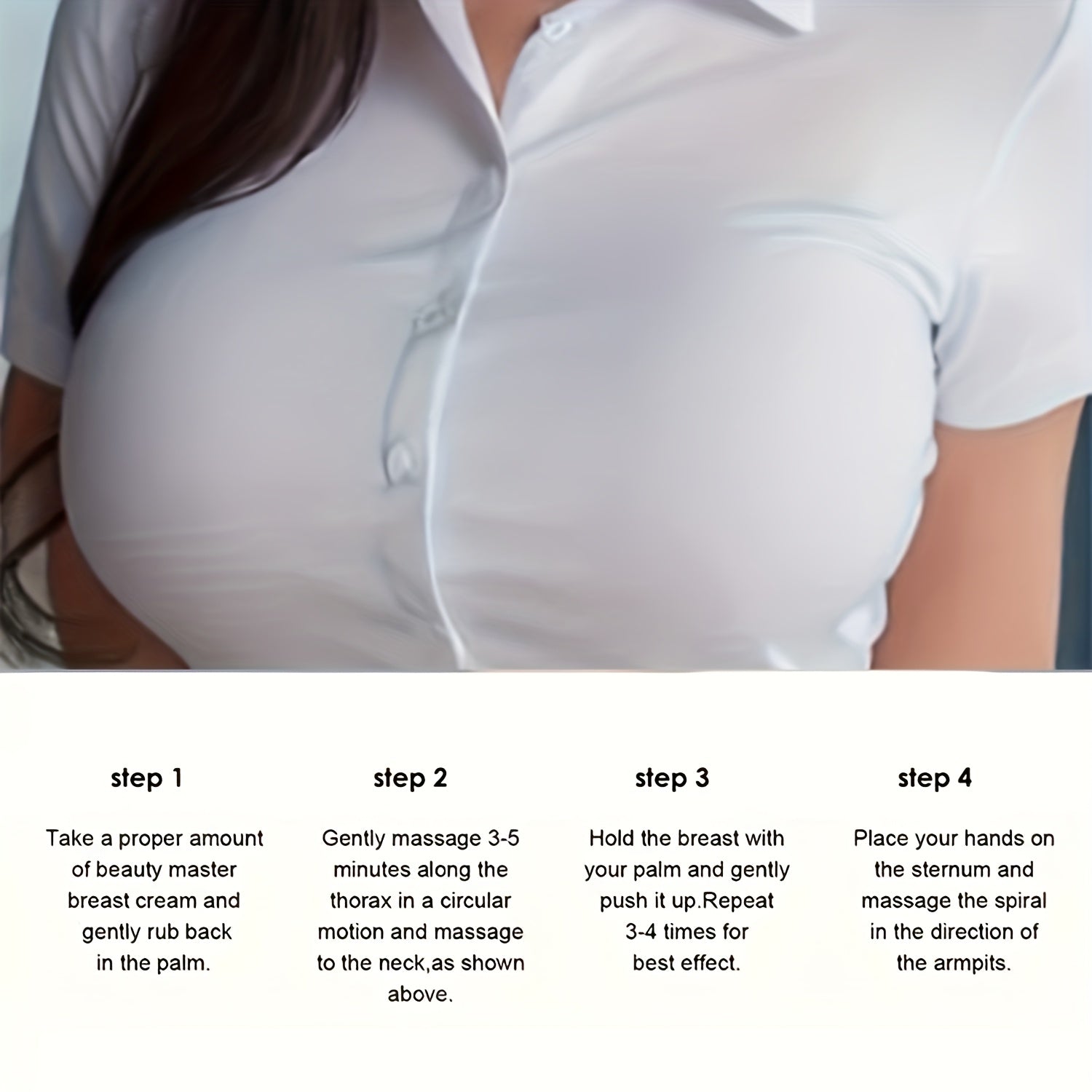 Lightweight Breast Firming Cream, Moisturizes the Chest, Increases Breast Tightness