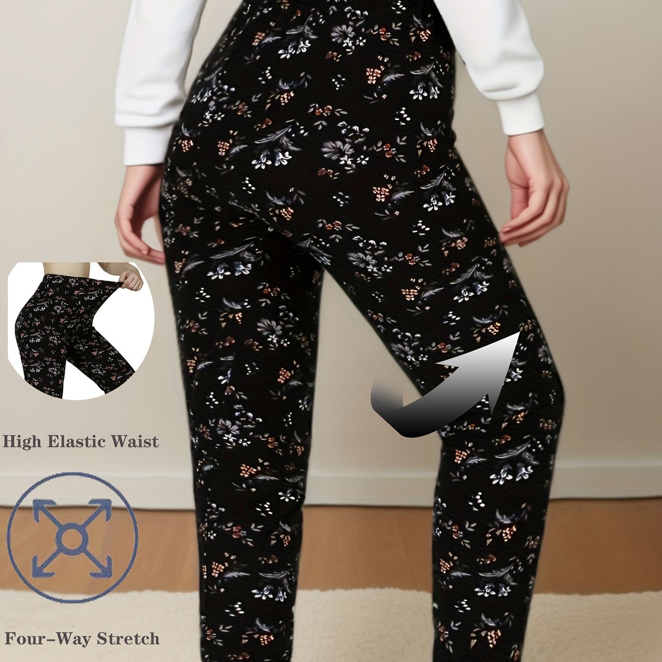 Super Stretchy Plus-Size High-Waist Leggings for Women