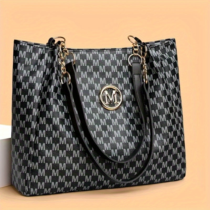 Elegant Golden Chain Women's Tote Bag