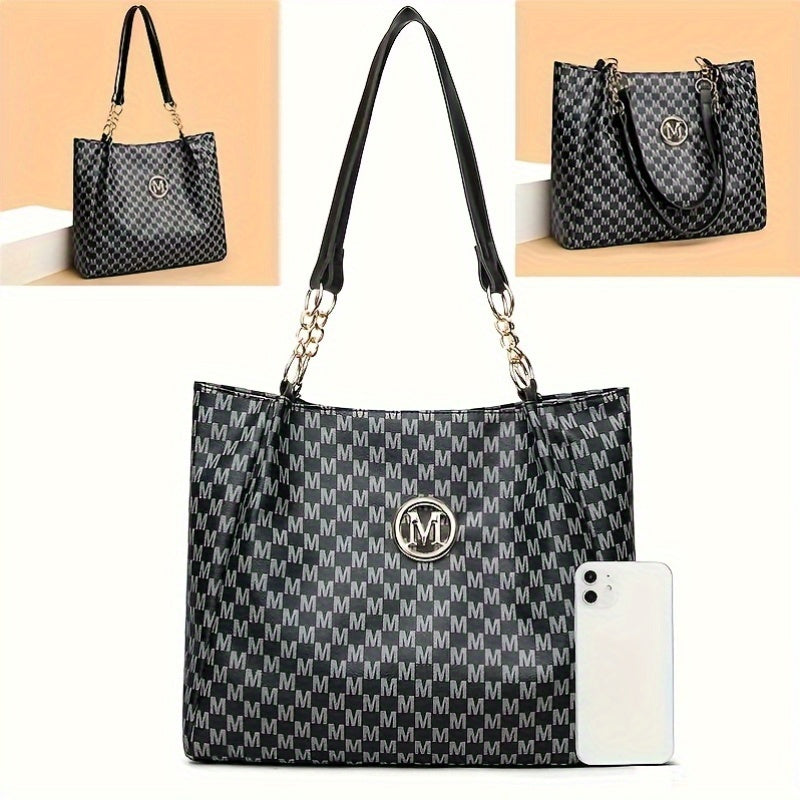 Elegant Golden Chain Women's Tote Bag