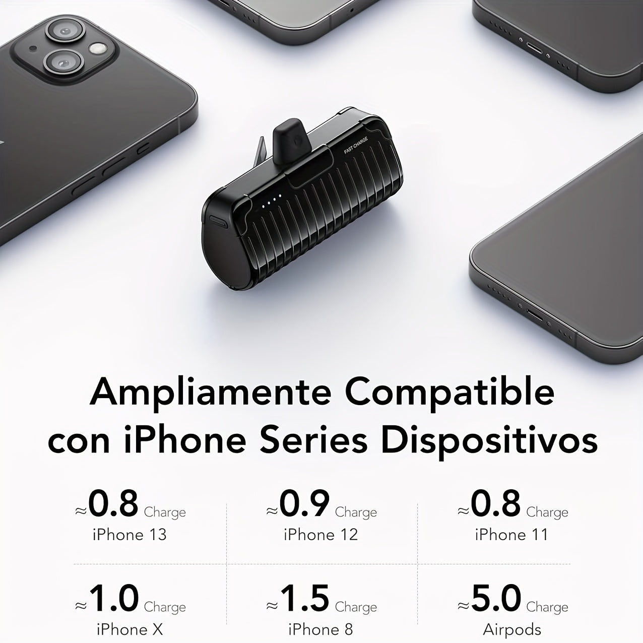 5000mAh Mini Power Bank, PD20W, Folding Stand, Ultra-Thin Portable, Compatible with all Apple series, for iPhone 14/13 Pro/12/XR/for AirPods Pro