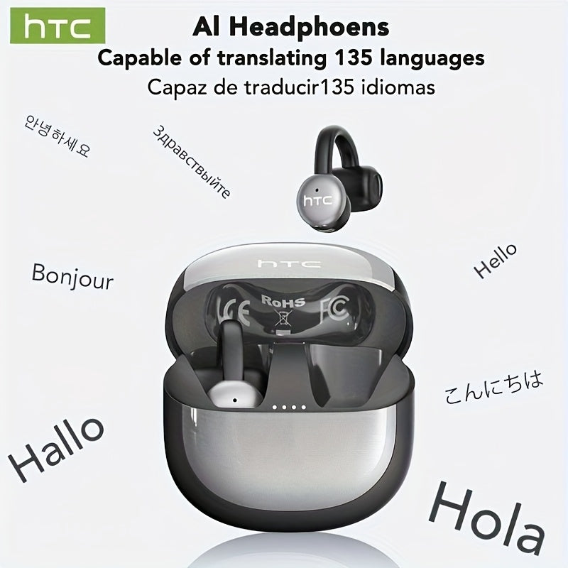 HTC NE15 Wireless Open Translation Ear Clips Provide Real-Time Translation for Face-To-Face Conversations