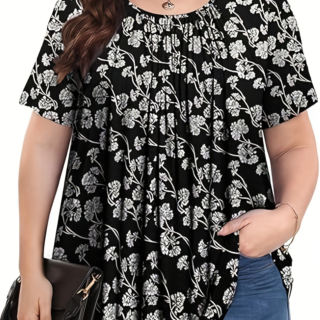 Loose-Fitting Round-Neck Casual T-Shirts Plus Size Fashion