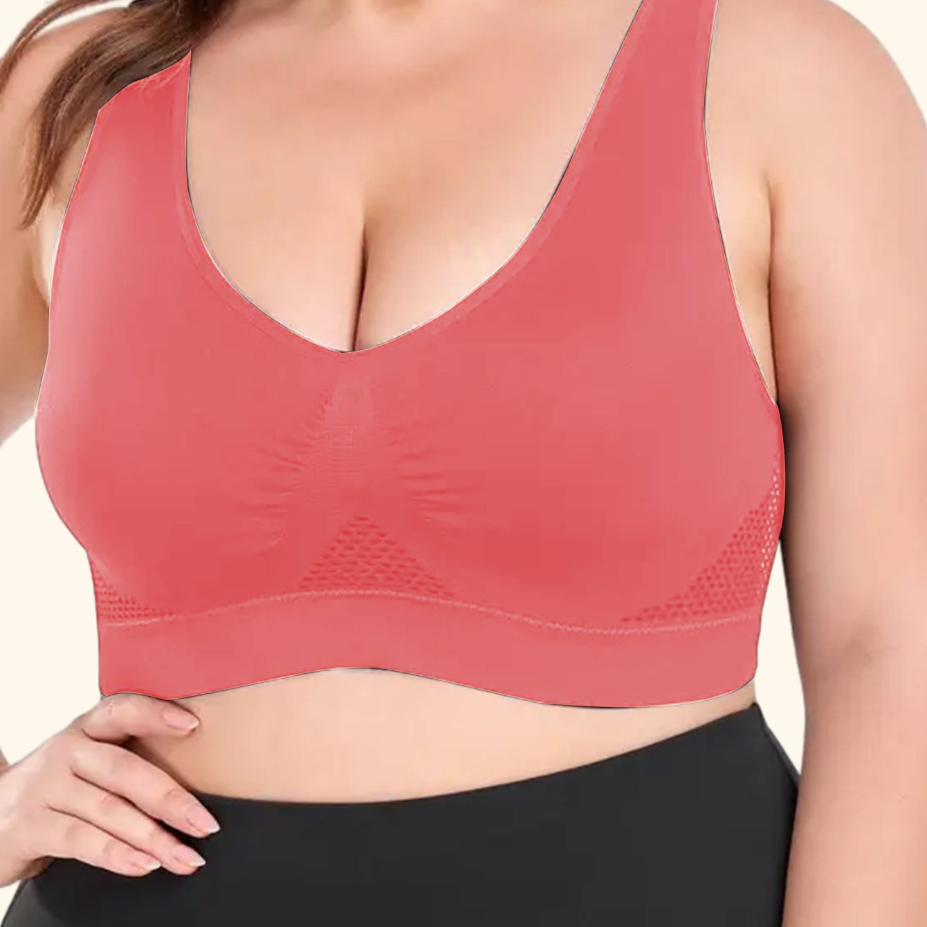 Breathable Mesh Women's Bra 1XL-5XL