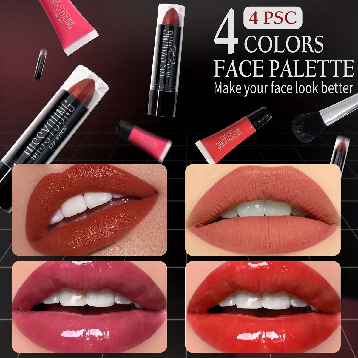 All-In-One Makeup Gift Set, Professional Makeup Tools 56pcs Set Eye Shadow Lipstick Blush Lip Liner Eyeliner with Makeup Brush Mirror