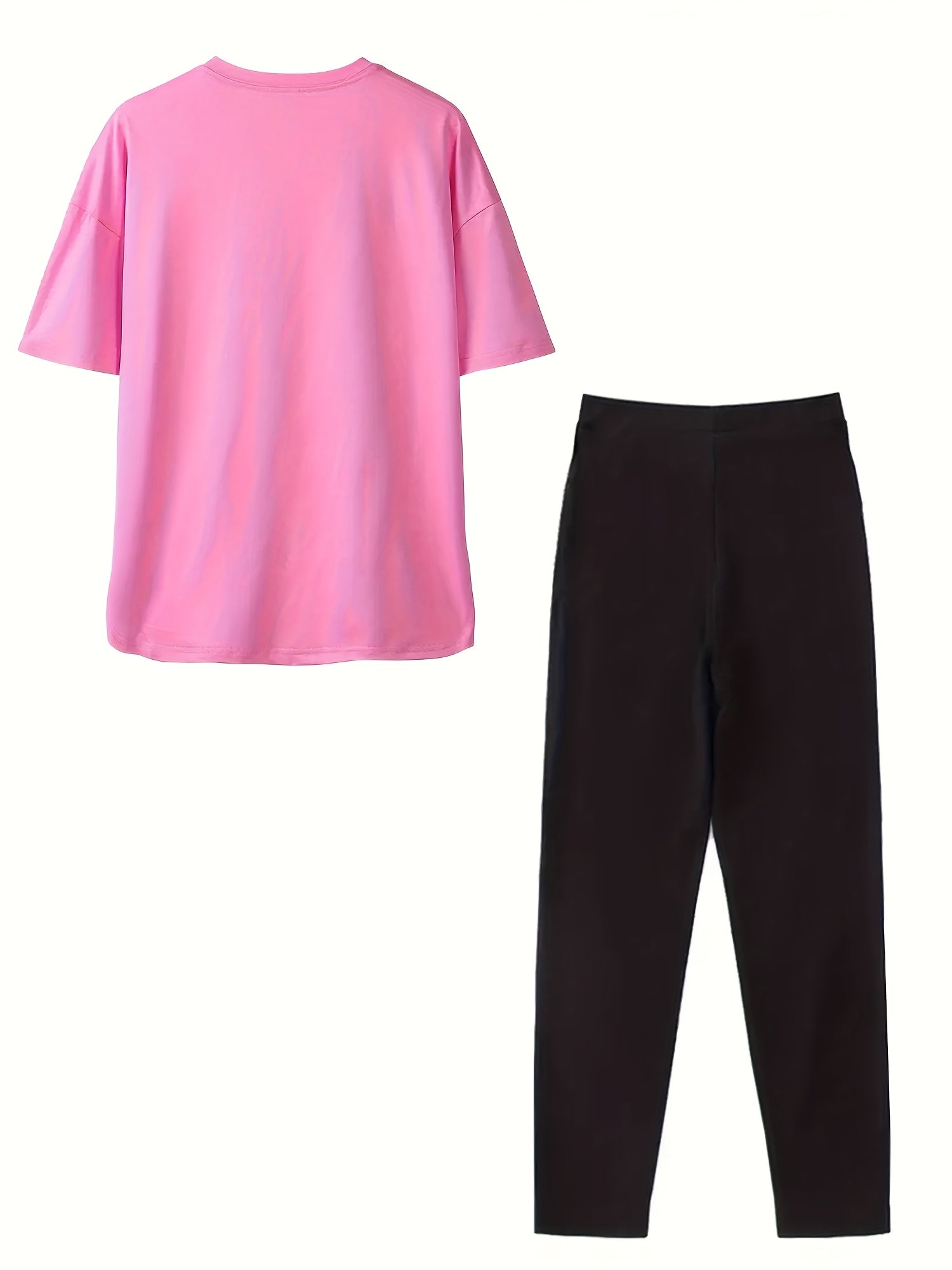 Women's Plus Size "Milano Italy" Graphic Tee & Leggings Set