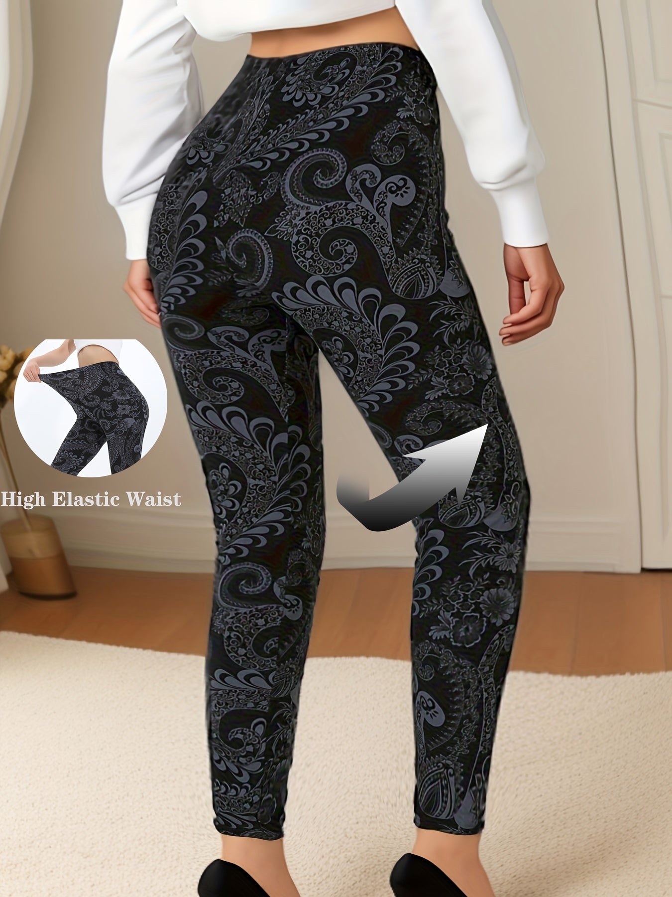 Super Stretchy Plus-Size High-Waist Leggings for Women