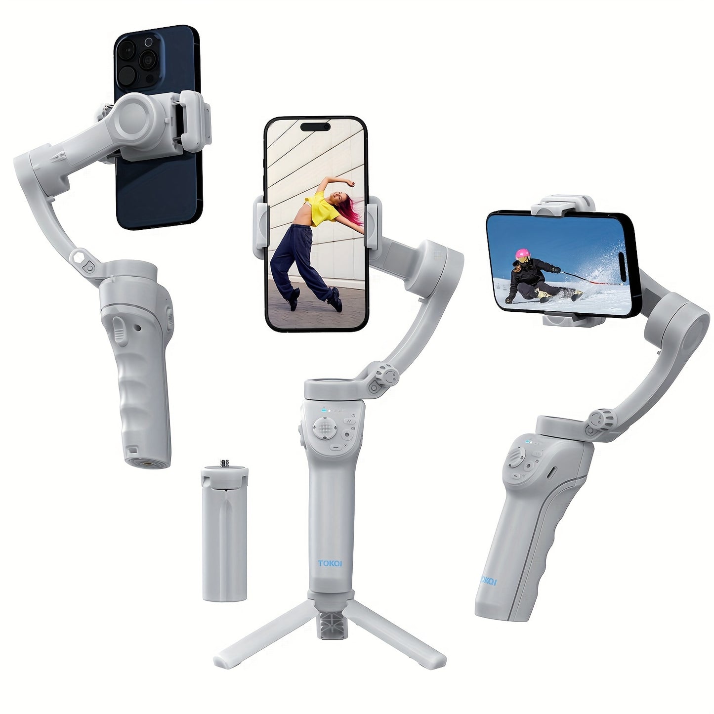 New three-axis PTZ stabilizer Intelligent anti-shake face recognition