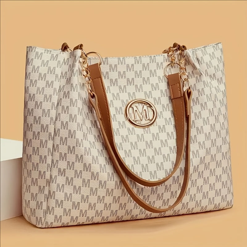 Elegant Golden Chain Women's Tote Bag