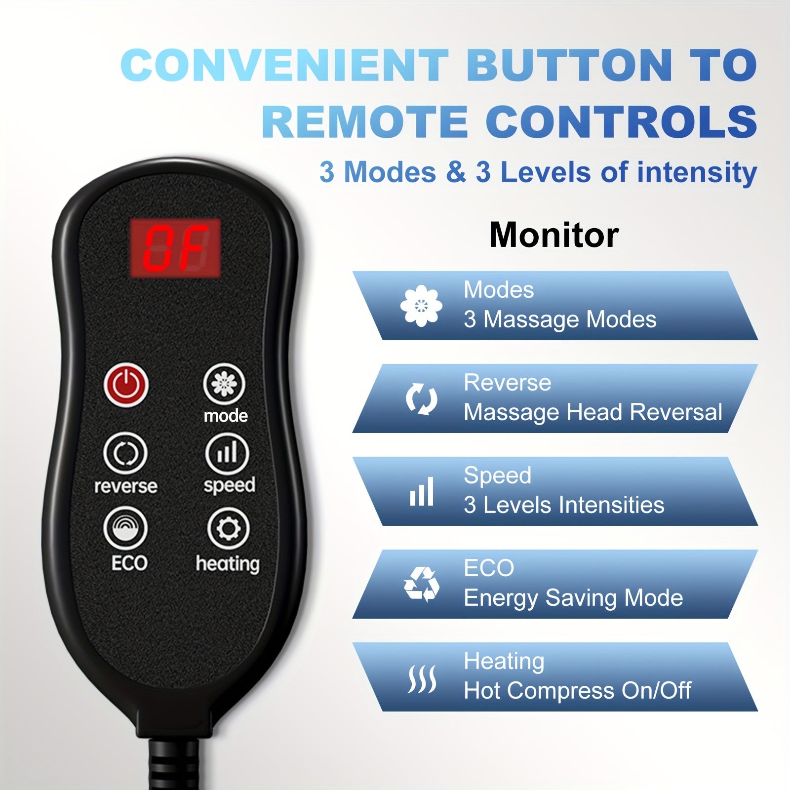 Cordless Type-C Rechargeable Foot Massager Machine with Deep- Kneading and heat