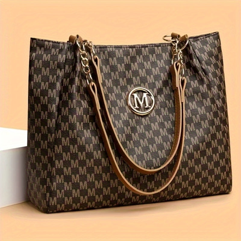 Elegant Golden Chain Women's Tote Bag