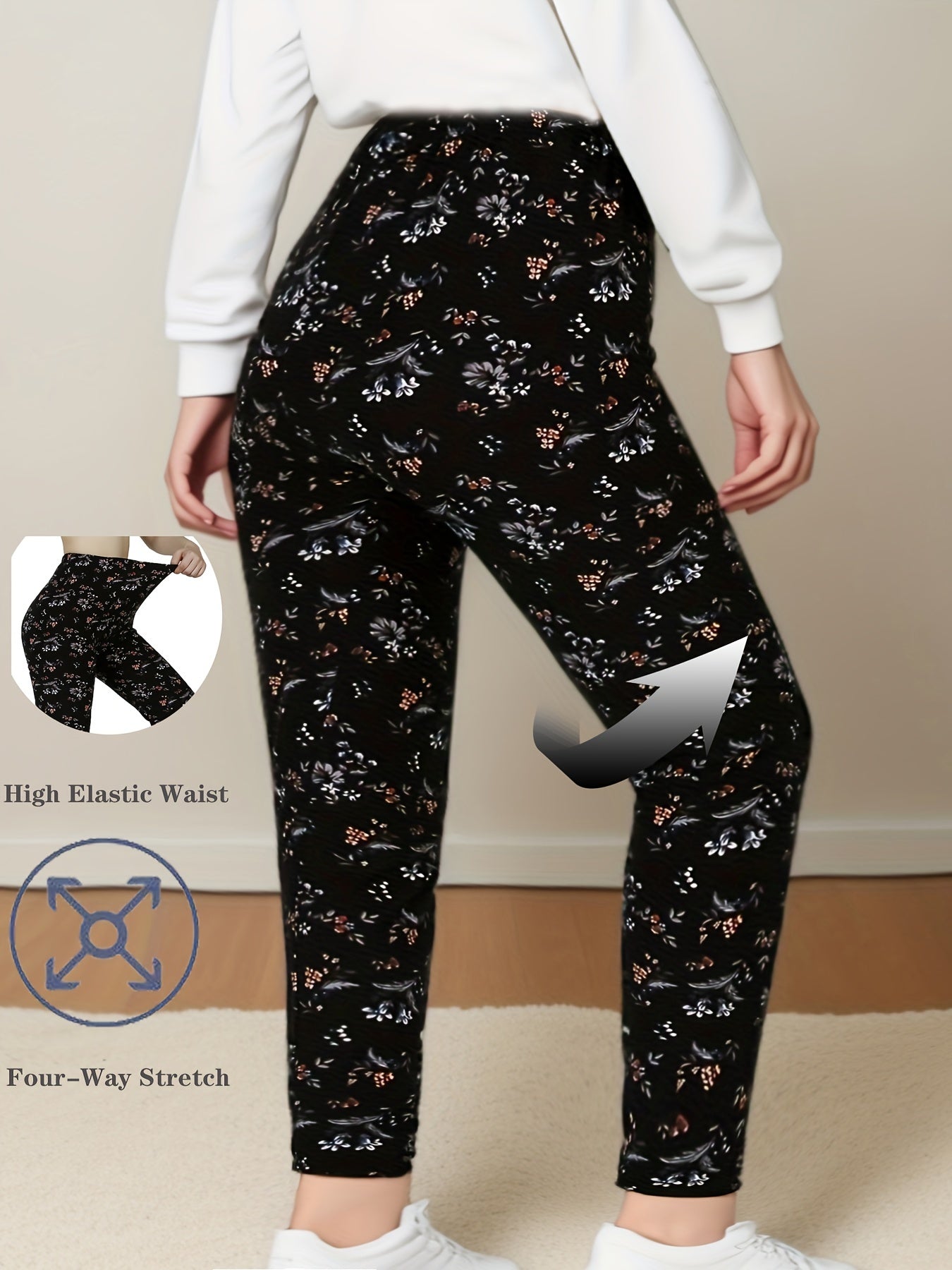Super Stretchy Plus-Size High-Waist Leggings for Women