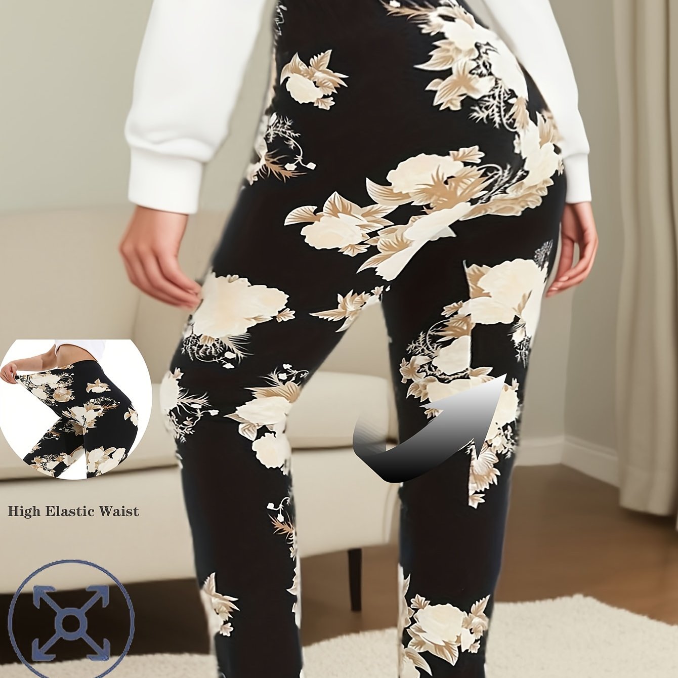 Super Stretchy Plus-Size High-Waist Leggings for Women