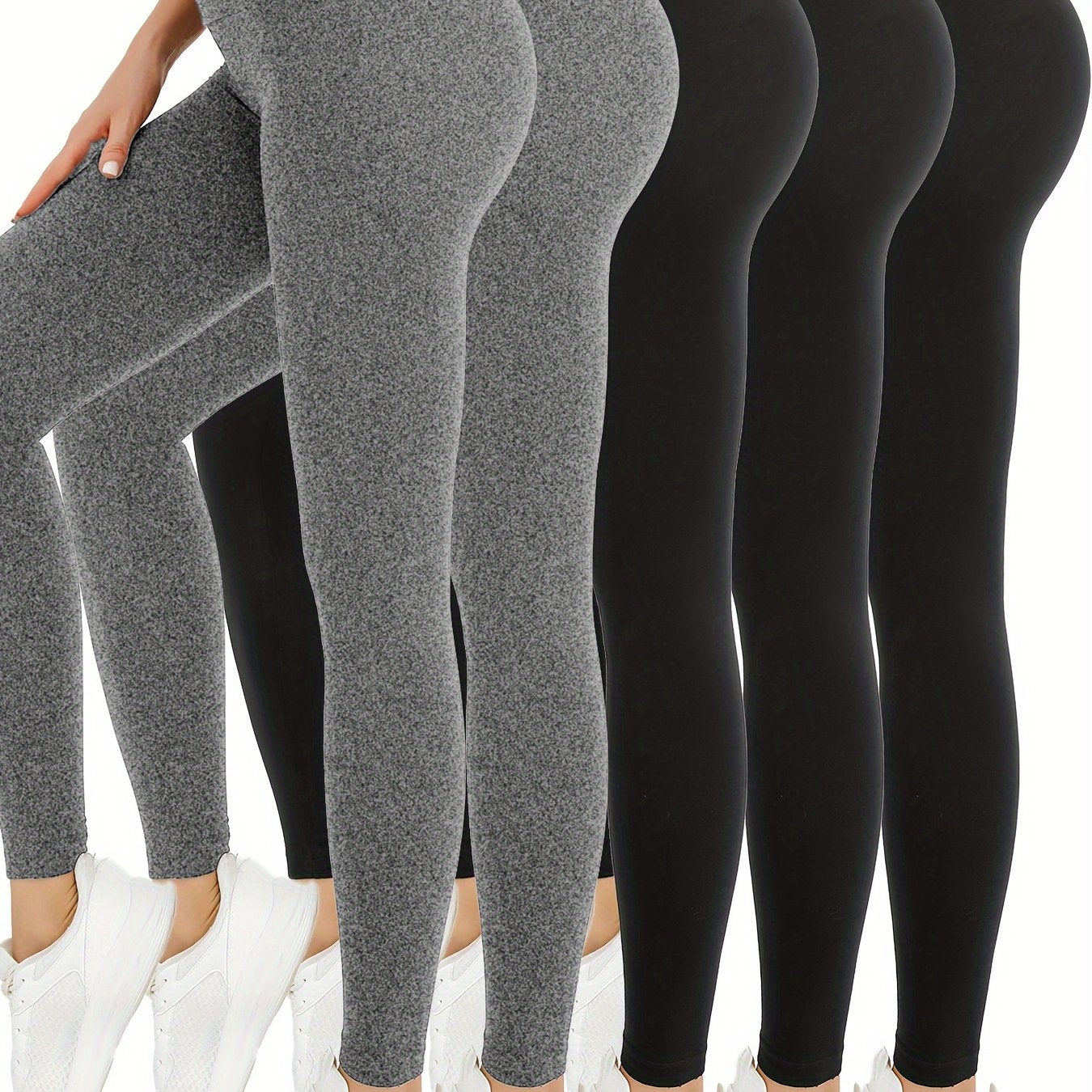 5-Pack Women's High Waisted Yoga Leggings