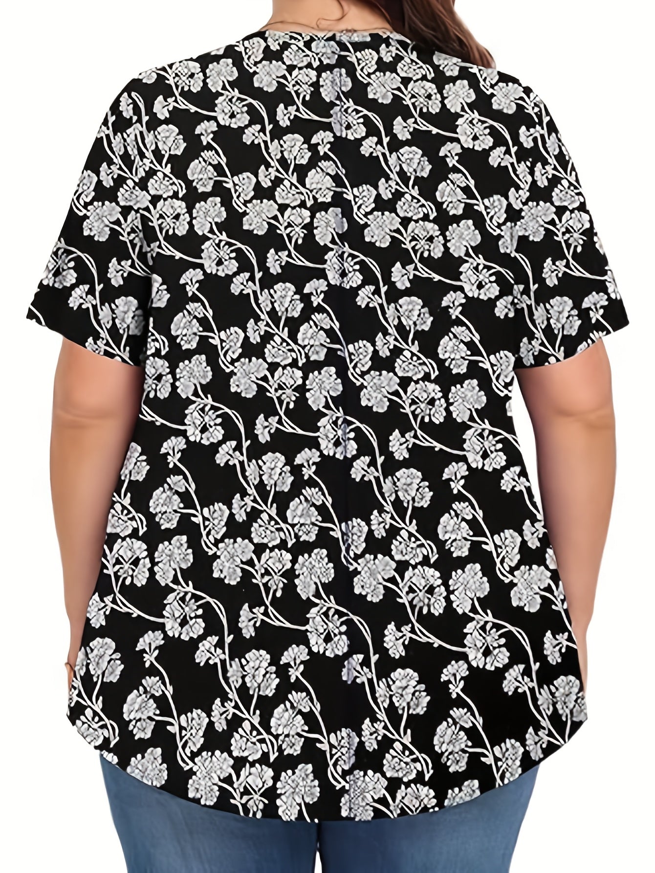 Loose-Fitting Round-Neck Casual T-Shirts Plus Size Fashion