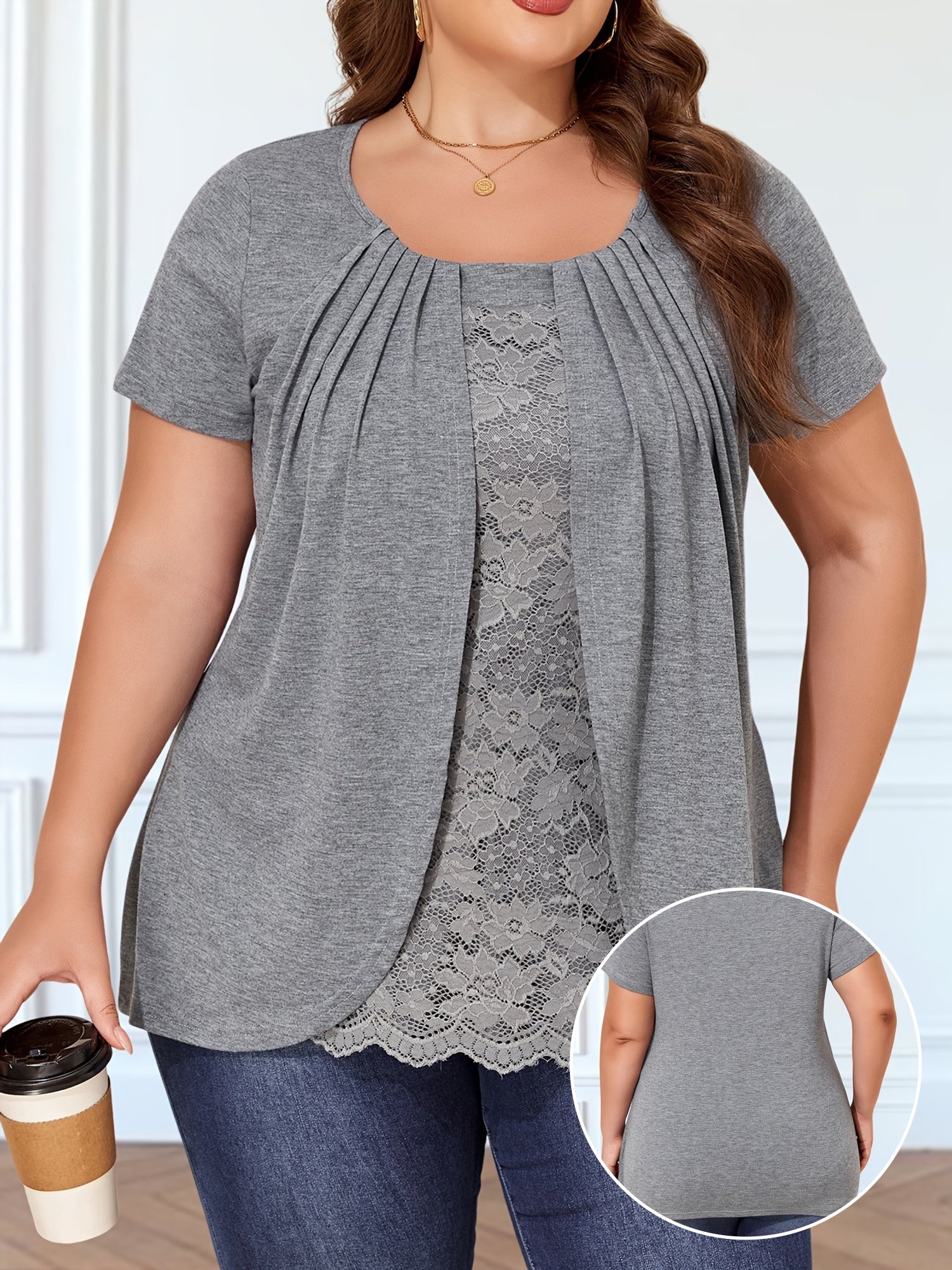 Polyester Blend Short Sleave T-Shirts for Women