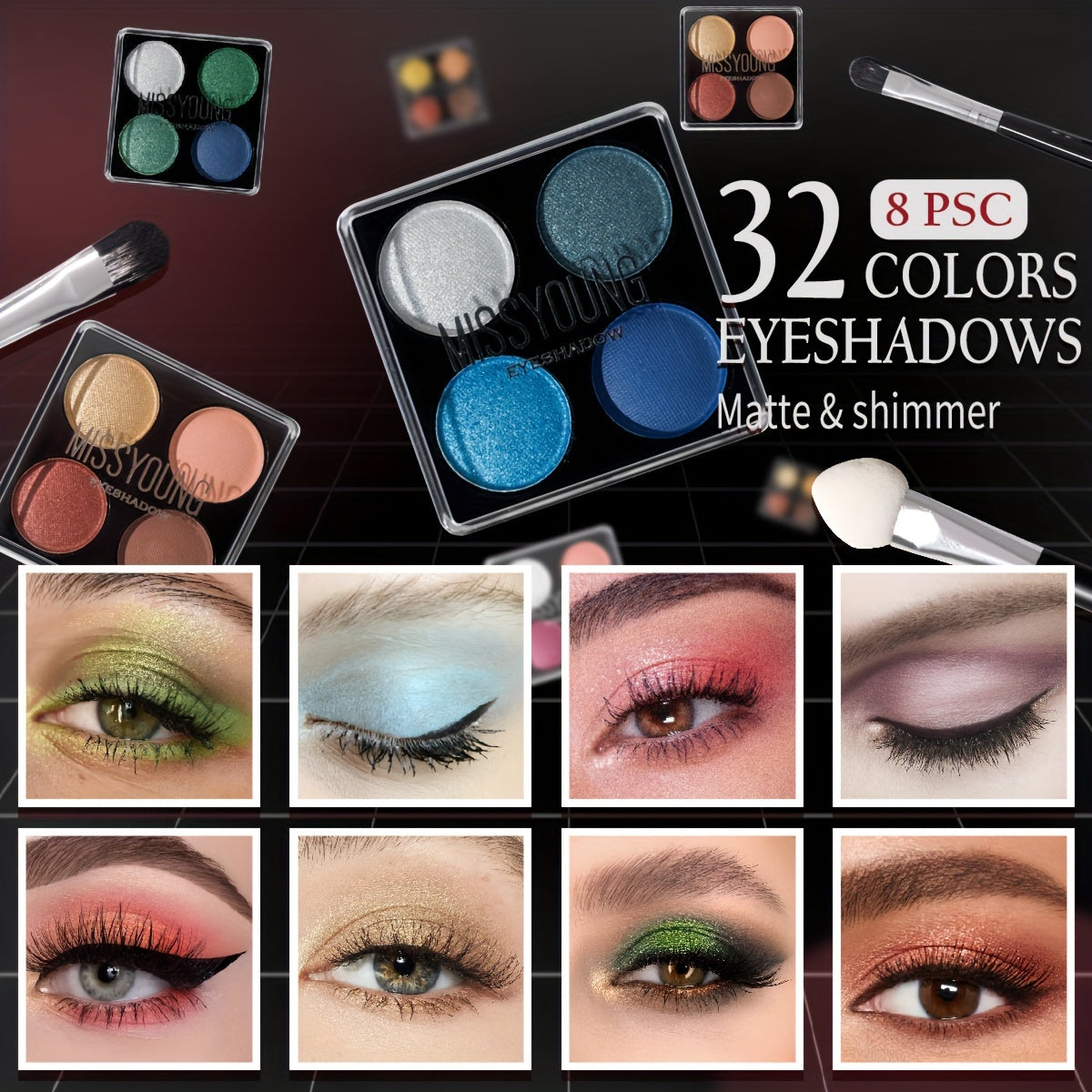 All-In-One Makeup Gift Set, Professional Makeup Tools 56pcs Set Eye Shadow Lipstick Blush Lip Liner Eyeliner with Makeup Brush Mirror