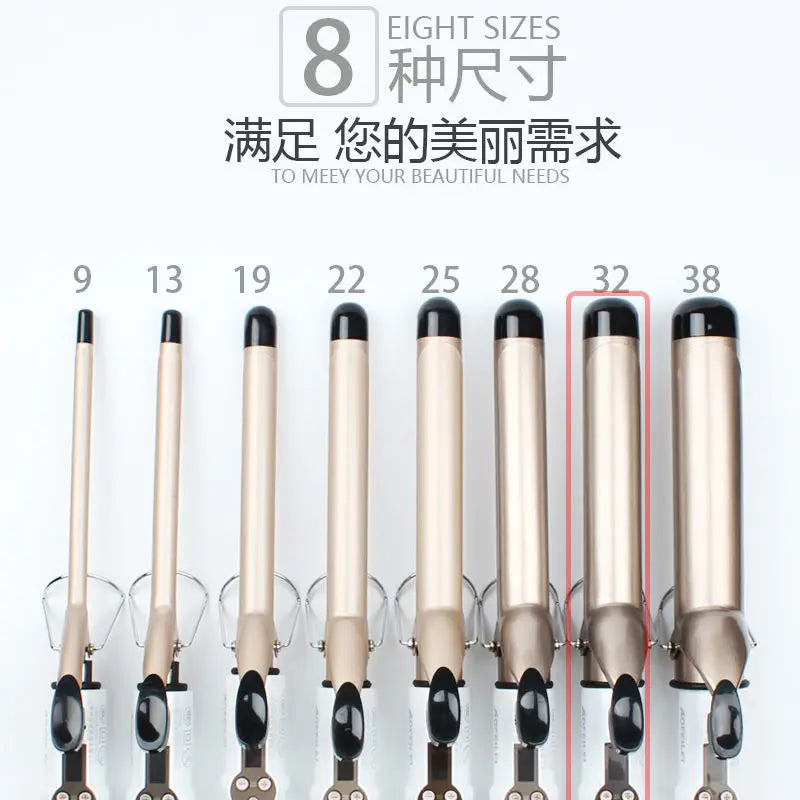 Hair Curlers Waves Electric Professional Ceramic Hair Curler Lcd Curling Iron Roller Curls Wand Waver Fashion Styling Tools