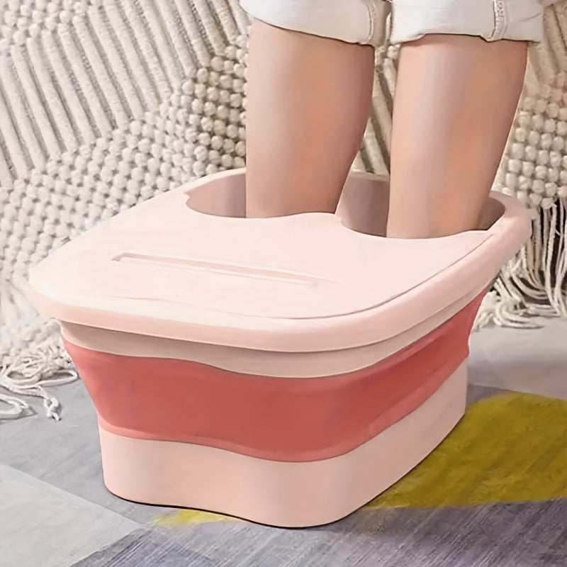 Foldable Foot Spa Bath Basin - Large Foot Soak Tub, Unscented, Manual Operation, No Battery Required