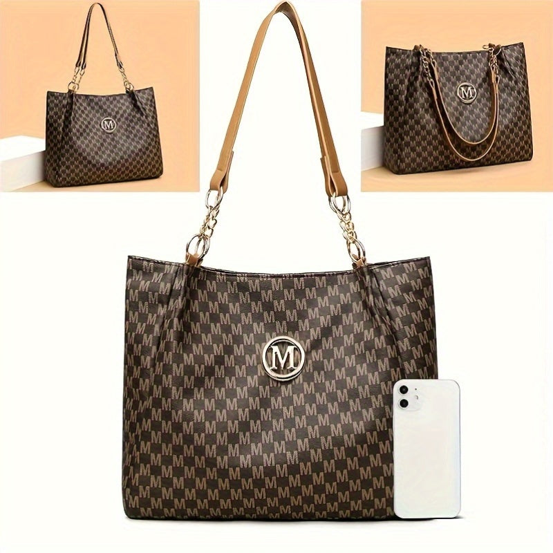 Elegant Golden Chain Women's Tote Bag