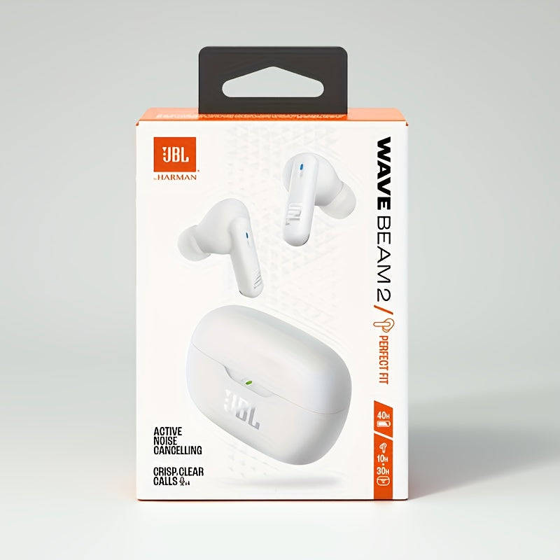 For JBL WAVE BEAM 2 Active Noise Cancellation Wireless Earbuds - Touch Control, Rechargeable Lithium Battery