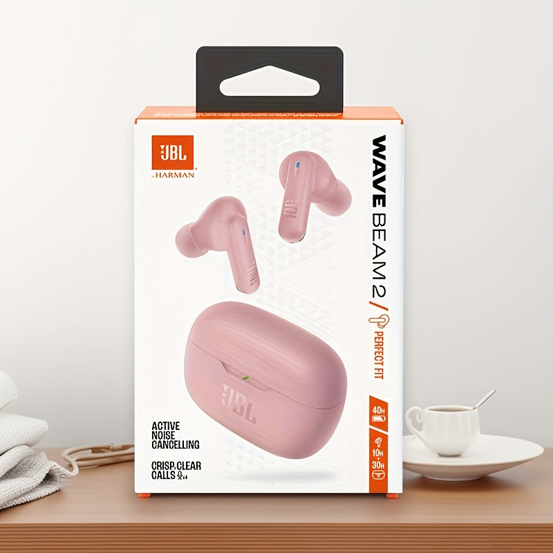 For JBL WAVE BEAM 2 Active Noise Cancellation Wireless Earbuds - Touch Control, Rechargeable Lithium Battery