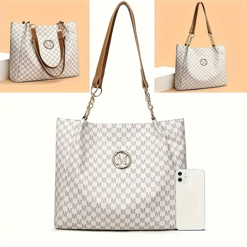 Elegant Golden Chain Women's Tote Bag