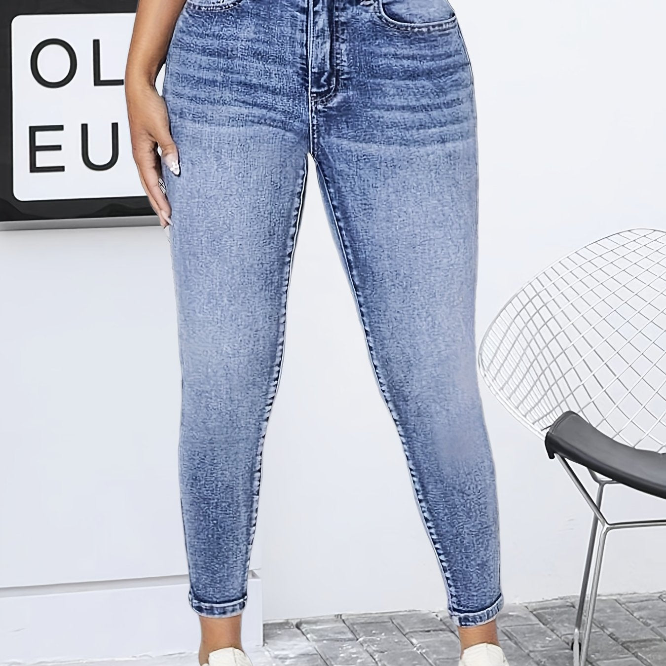 High Rise Stretchy Skinny Jeans for Women