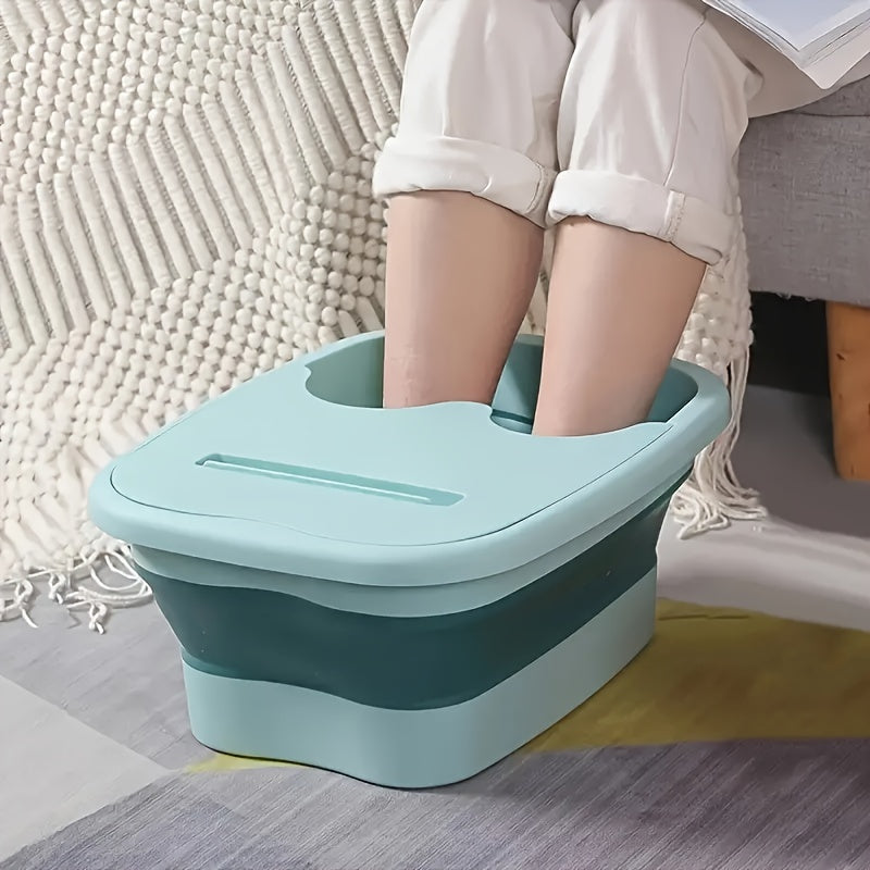 Foldable Foot Spa Bath Basin - Large Foot Soak Tub, Unscented, Manual Operation, No Battery Required
