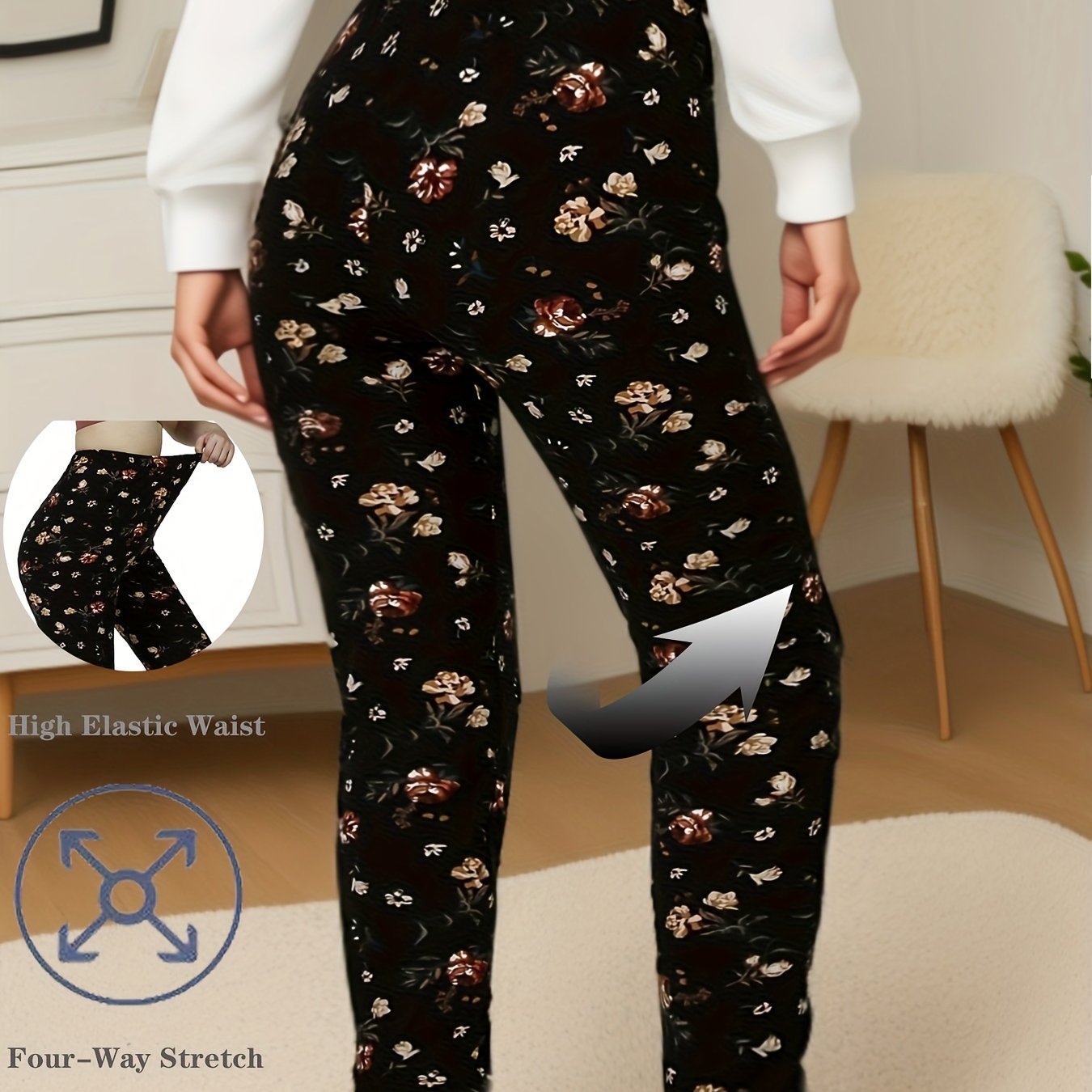 Super Stretchy Plus-Size High-Waist Leggings for Women
