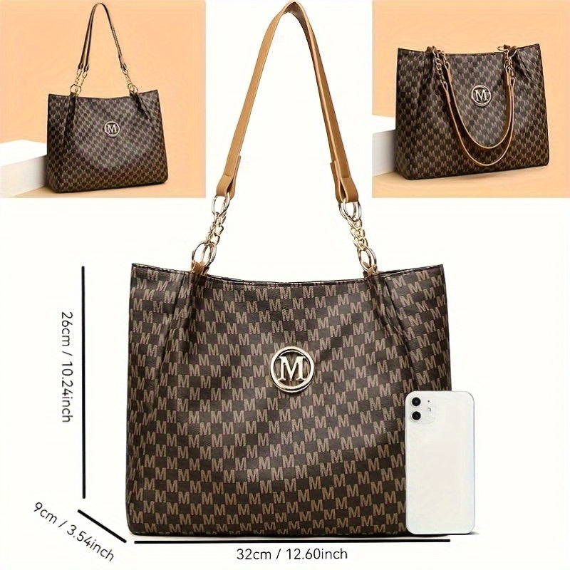 Elegant Golden Chain Women's Tote Bag