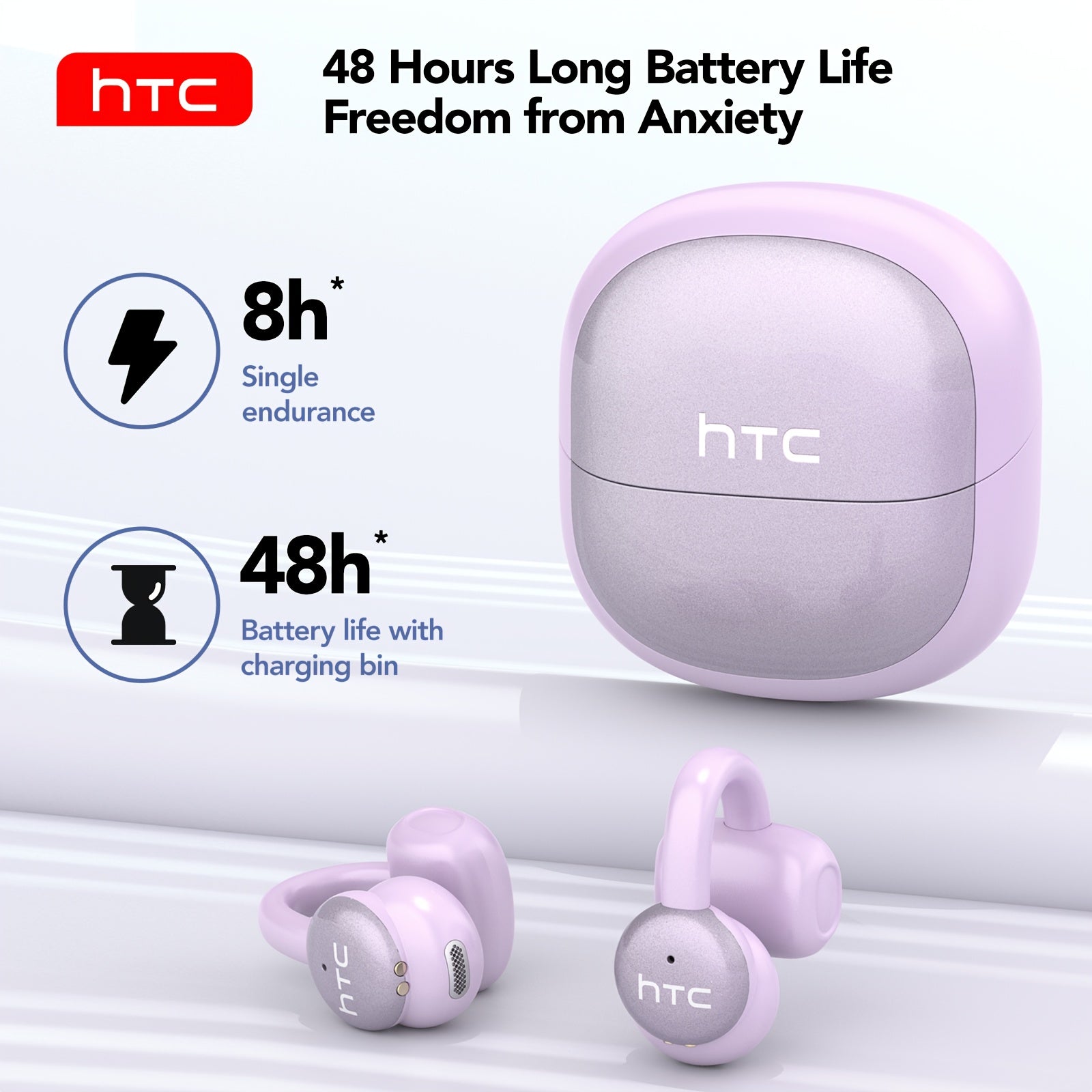 HTC NE15 Wireless Open Translation Ear Clips Provide Real-Time Translation for Face-To-Face Conversations