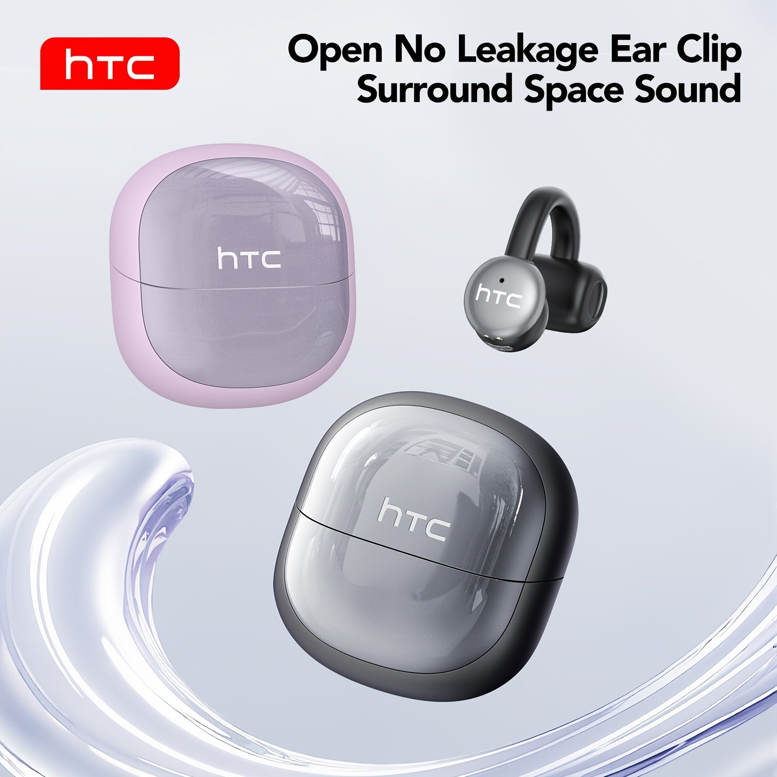HTC NE15 Wireless Open Translation Ear Clips Provide Real-Time Translation for Face-To-Face Conversations