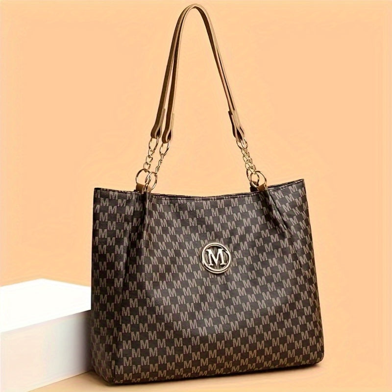 Elegant Golden Chain Women's Tote Bag