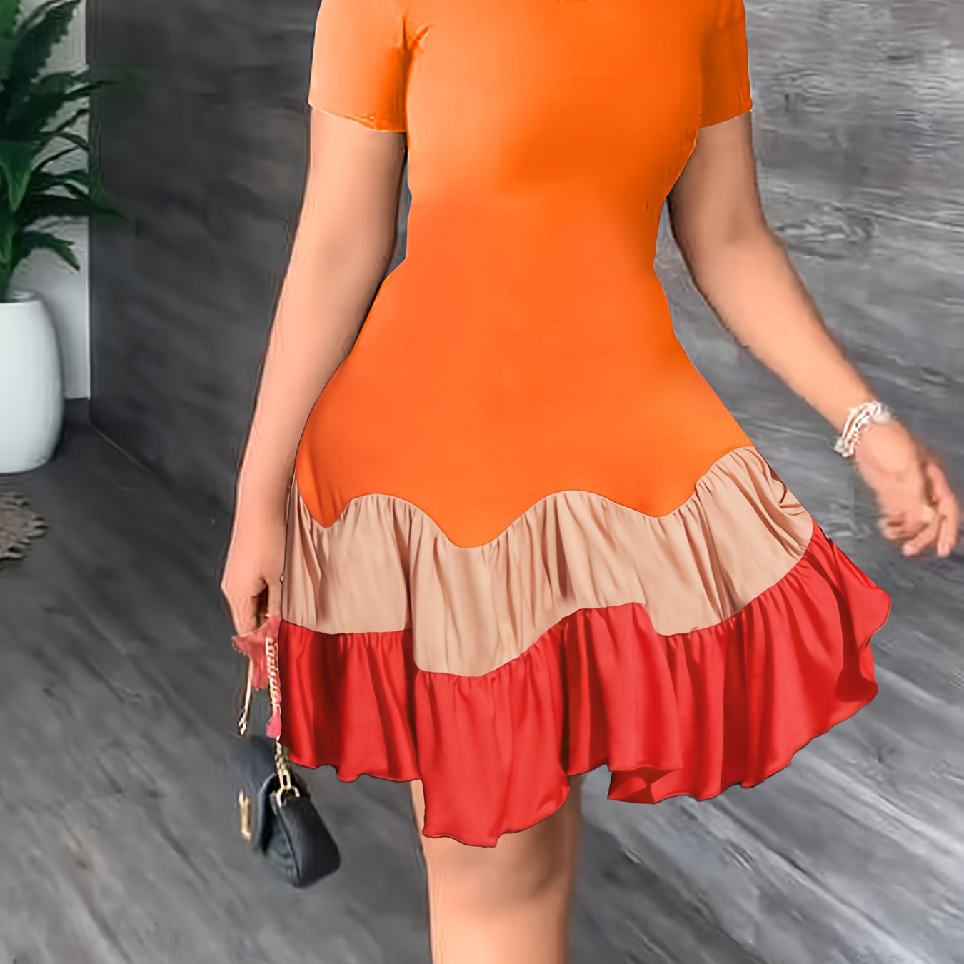 Women's Summer Vacation-Ready A-Line Dress with Ruffled Hem