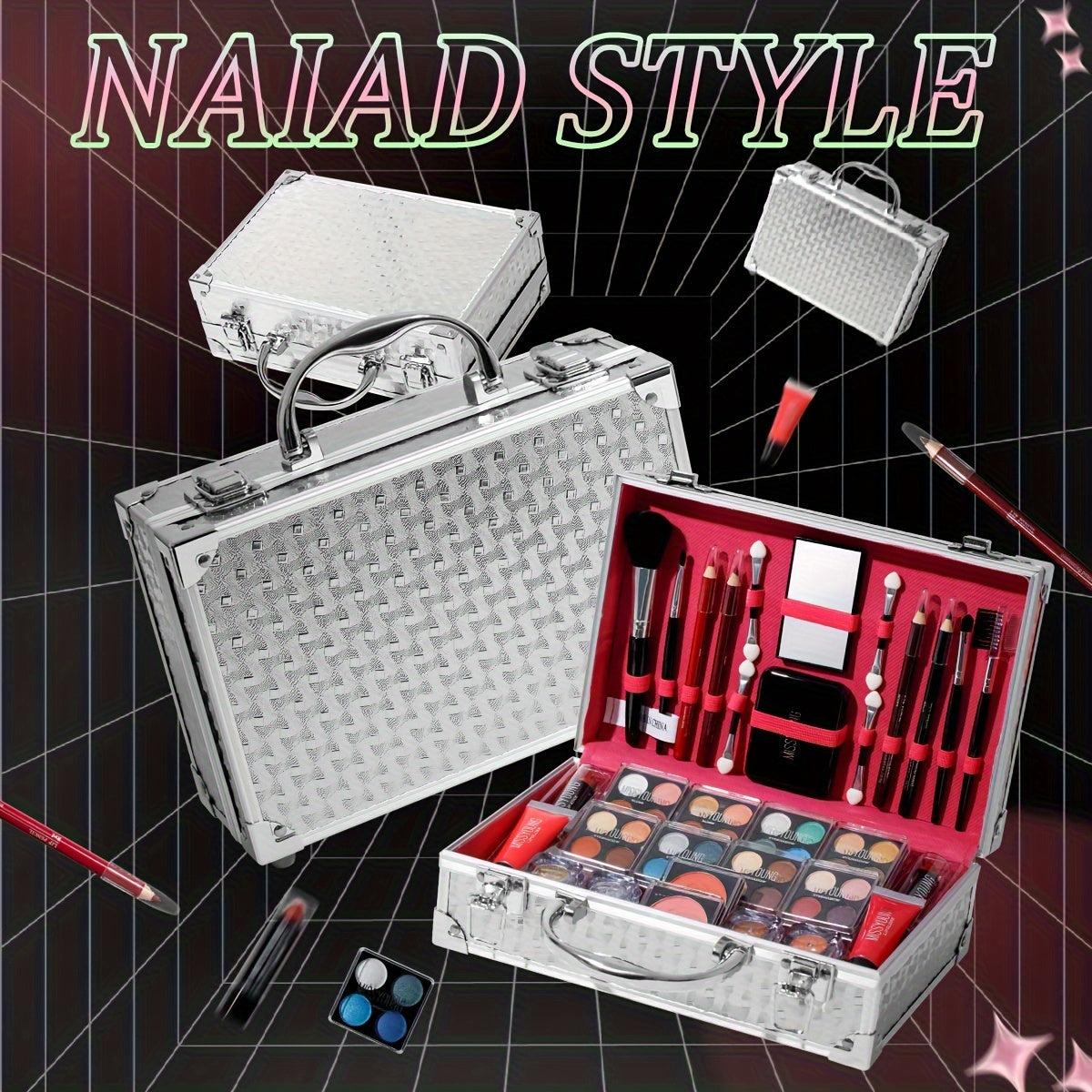 All-In-One Makeup Gift Set, Professional Makeup Tools 56pcs Set Eye Shadow Lipstick Blush Lip Liner Eyeliner with Makeup Brush Mirror