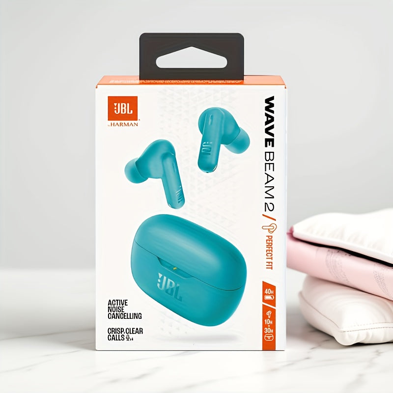 For JBL WAVE BEAM 2 Active Noise Cancellation Wireless Earbuds - Touch Control, Rechargeable Lithium Battery