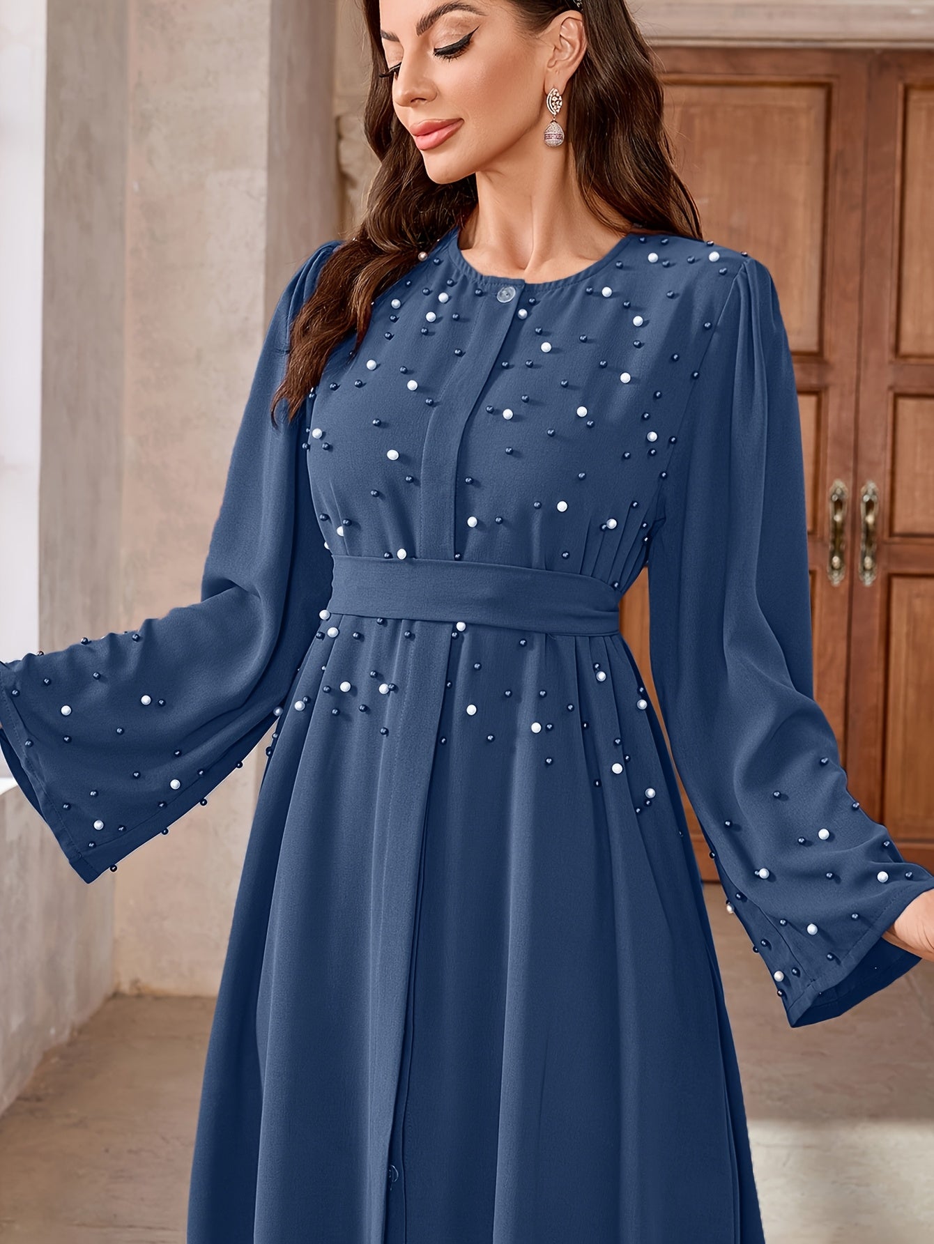 Abaya with Long Sleeves and Belt