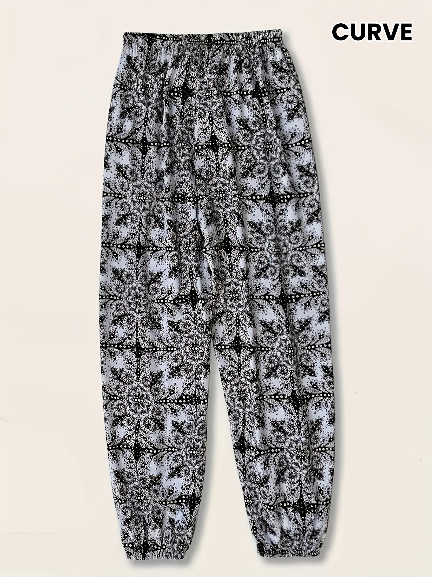 Women's Plus Size Bohemian Print Joggers Pant