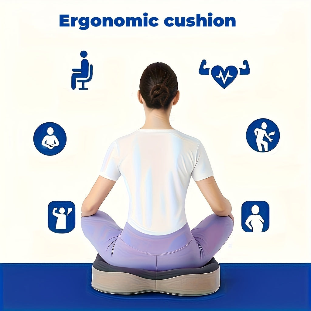1pc Memory Foam Seat Cushion | Soft Support with Non-Slip Bottom
