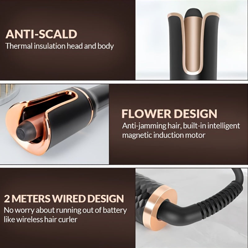 Automatic Hair Curler & Waver Iron - 32mm Rotating Ceramic Design