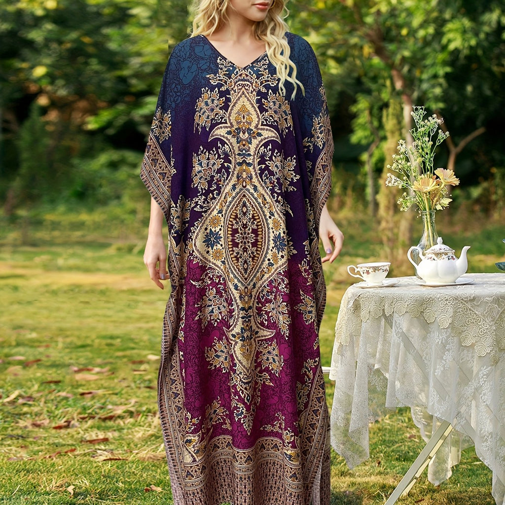 Plus Size Women's Bohemian Vacation Dress