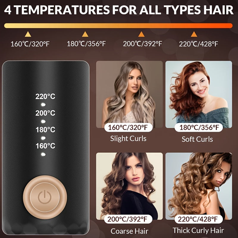 Automatic Hair Curler & Waver Iron - 32mm Rotating Ceramic Design