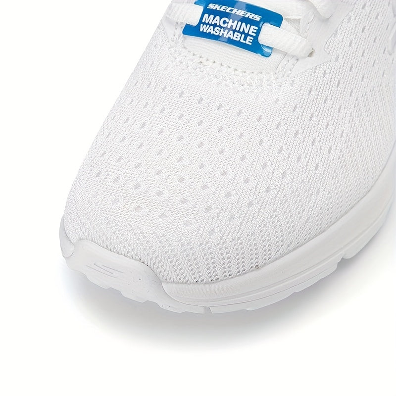 Women's Skechers Gym Walking Running Shoes - Breathable White Athletic Sneakers with Stability Support, Cushioned EVA Insole & Non-Slip