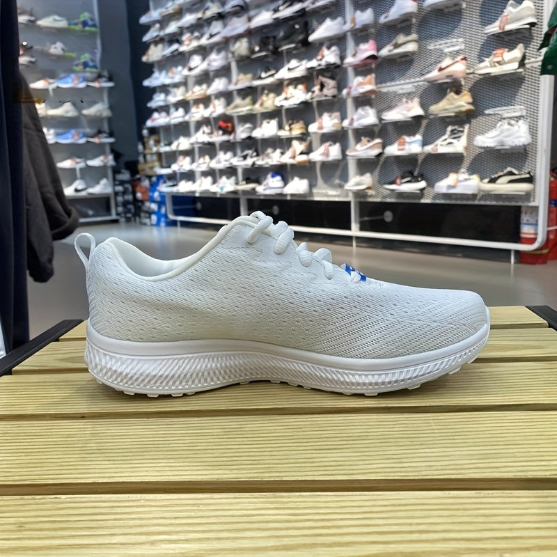 Women's Skechers Gym Walking Running Shoes - Breathable White Athletic Sneakers with Stability Support, Cushioned EVA Insole & Non-Slip
