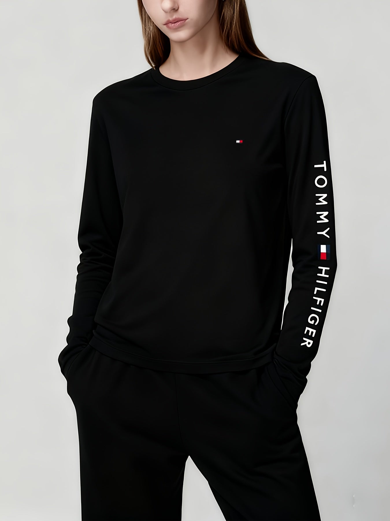 Tommy Hilfiger Women's Autumn/Winter Casual Long Sleeve T-Shirt