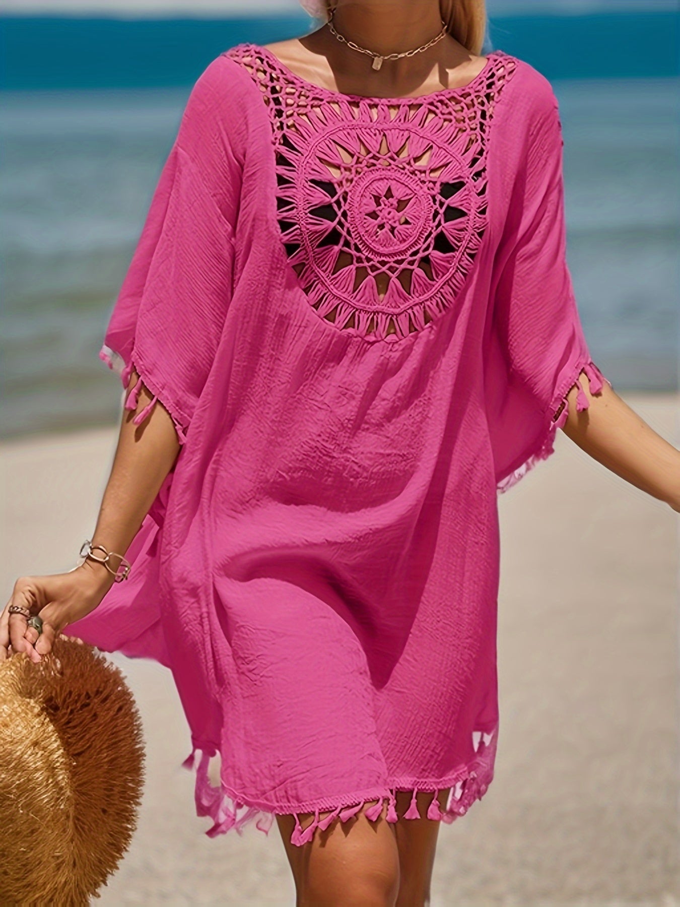 Lightweight Semi-Sheer Crochet Cover-Up